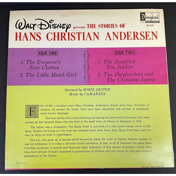 Walt Disney Presents The Stories Of Hans Christian Andersen Vinyl LP - Picture 5 of 6